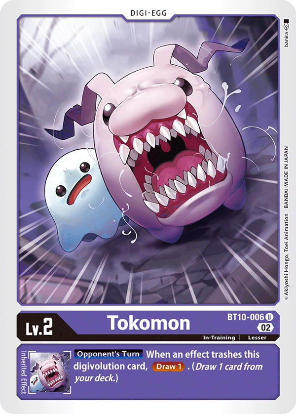 Digimon Card Xros Encounter Tokomon BT10-006 U