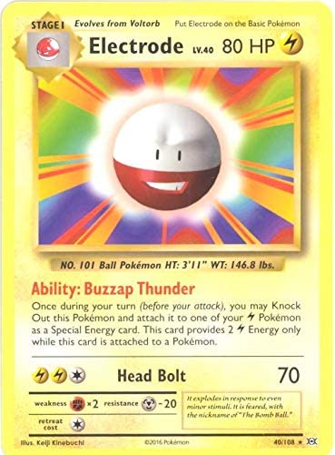 Pokemon Card XY Evolutions 40/108 Electrode Rare