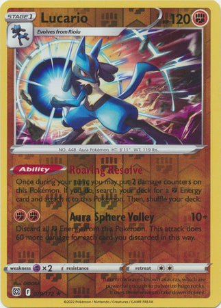 Pokemon Card Brilliant Stars 079/172 79/172 Lucario Reverse Holo Rare