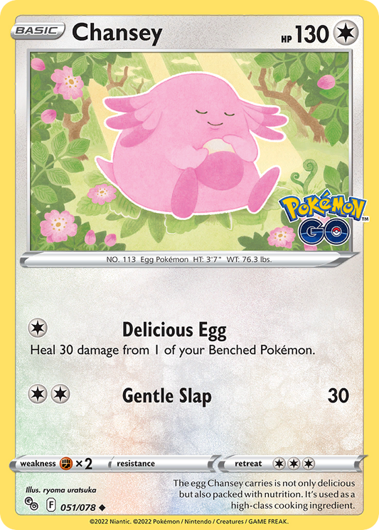 Pokemon Card Pokemon Go 51/78 Chansey Uncommon *MINT*