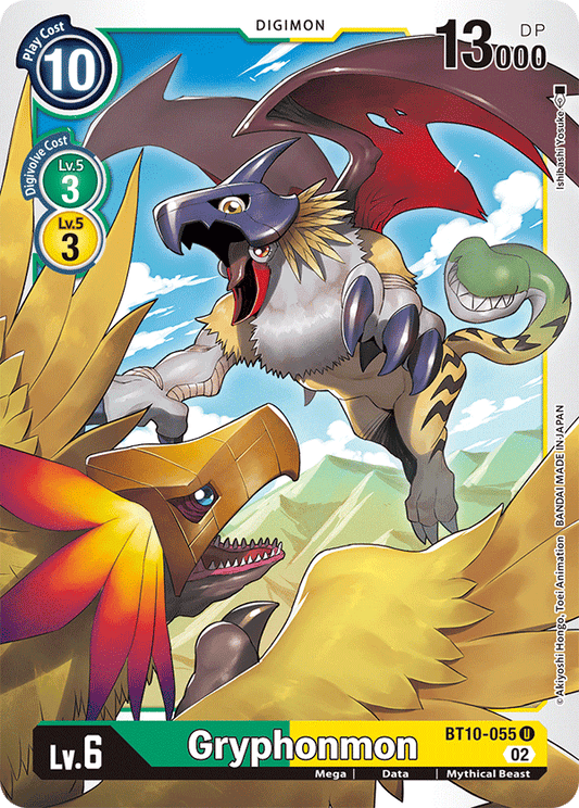 Digimon Card Xros Encounter Gryphonmon BT10-055 U