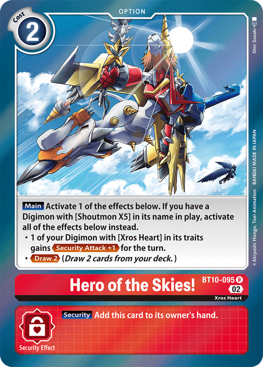 Digimon Card Xros Encounter Hero of the Skies! BT10-095 R