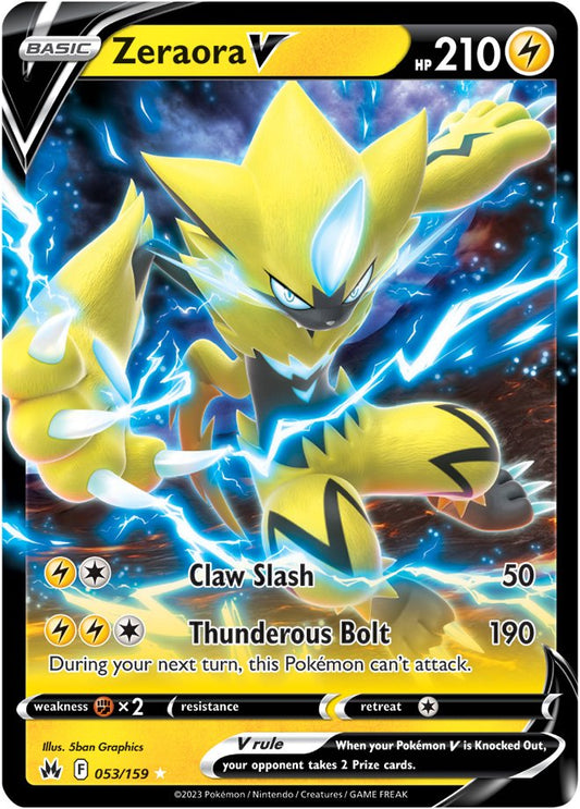 Pokemon Card Crown Zenith 053/159 53/159 Zeraora V Ultra Rare *MINT*