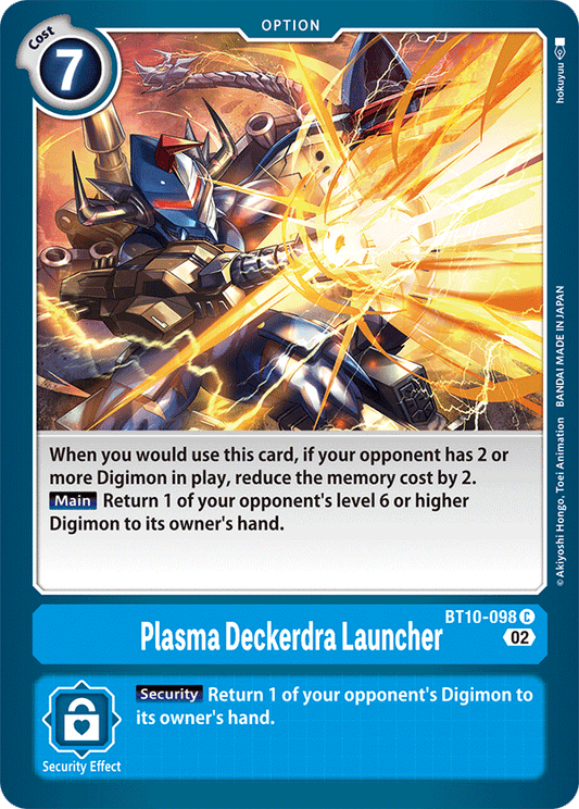 Digimon Card Xros Encounter Plasma Deckerdra Launcher BT10-098 C