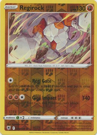 Pokemon Card Astral Radiance 75/189 075/189 Regirock Reverse Holo Rare