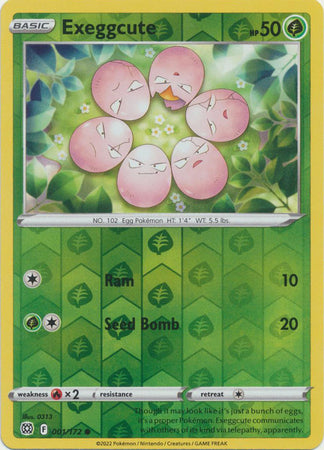 Pokemon Card Brilliant Stars 001/172 1/172 Exeggcute Reverse Holo Common