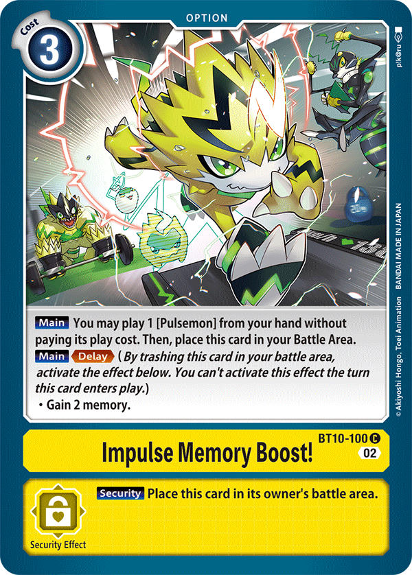 Digimon Card Xros Encounter Impulse Memory Boost! BT10-100 C