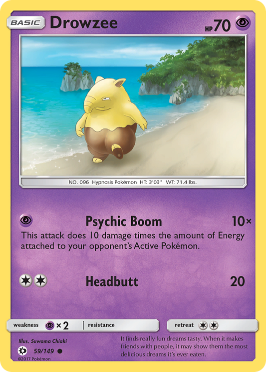 Pokemon Card Sun & Moon 059/149 59/149 Drowzee Common *MINT*