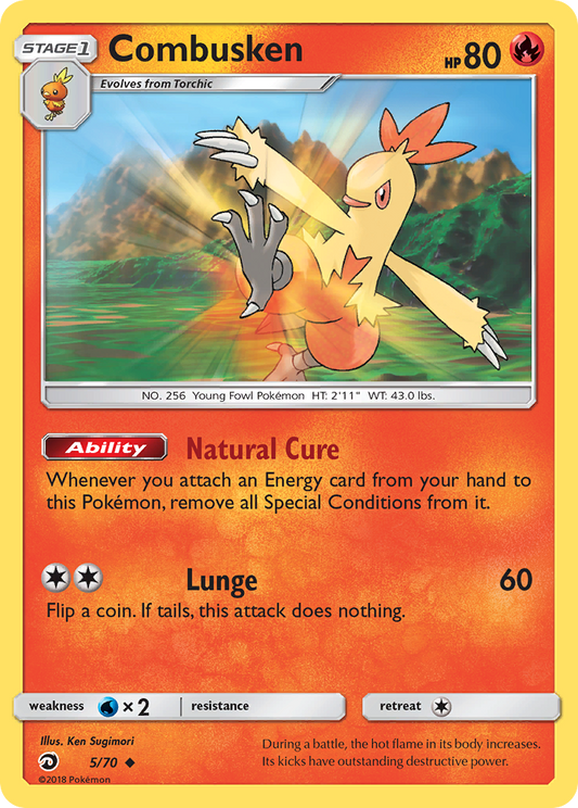 Pokemon Card Dragon Majesty  5/70 Combusken Pokemon Uncommon *MINT*