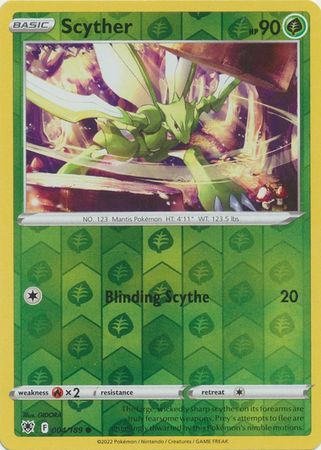 Pokemon Card Astral Radiance 4/189 004/189 Scyther Reverse Holo Common