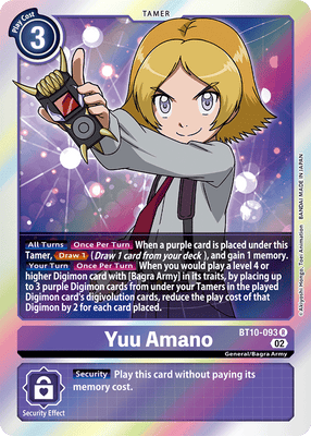 Digimon Card Xros Encounter Yuu Amano BT10-093 R