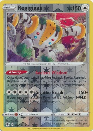 Pokemon Card Astral Radiance 130/189 Regigigas Reverse Holo Rare