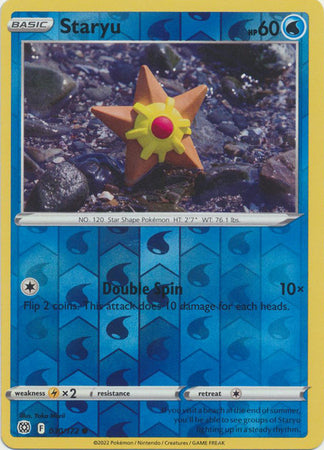 Pokemon Card Brilliant Stars 030/172 30/172 Staryu Reverse Holo Common