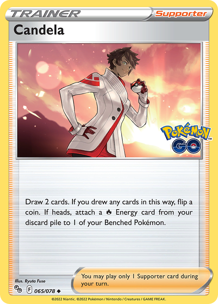 Pokemon Card Pokemon Go 65/78 Candela Supporter Uncommon *MINT*