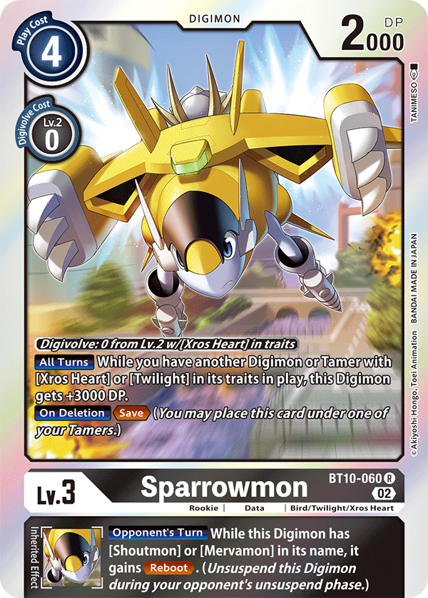 Digimon Card Xros Encounter Sparrowmon BT10-060 R