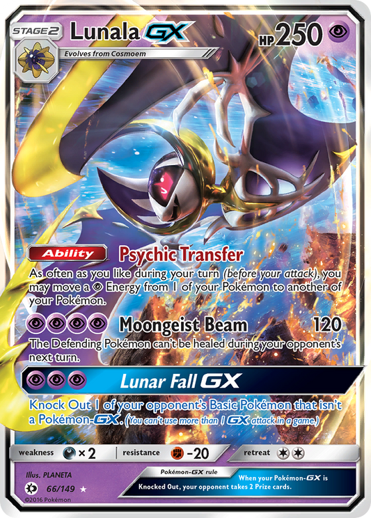 Pokemon Card Sun & Moon 066/149 66/149 Lunala-GX Ultra Rare *MINT*