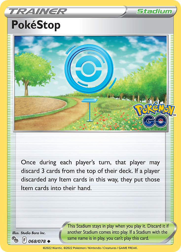 Pokemon Card Pokemon Go 68/78 PokéStop Stadium Uncommon *MINT*