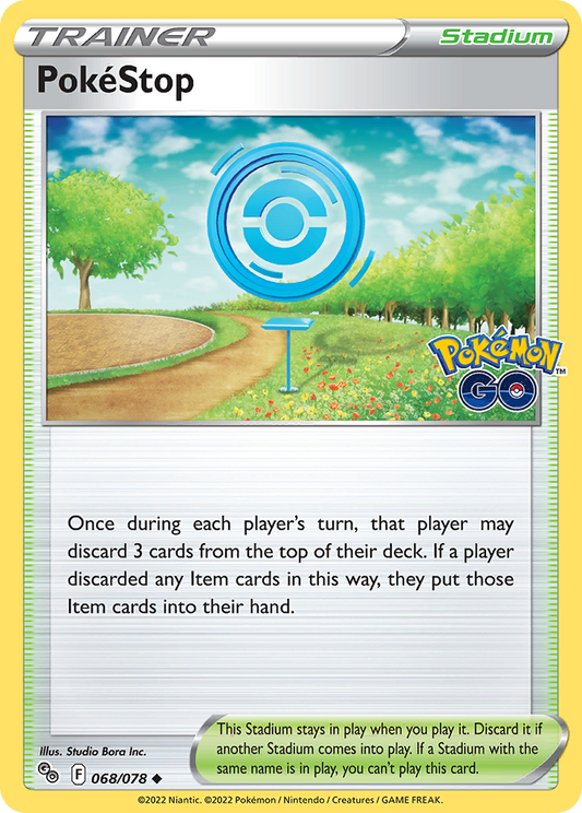 Pokemon Card Pokemon Go 68/78 PokéStop Stadium Uncommon *MINT*