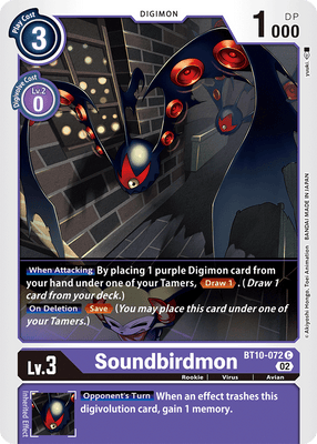 Digimon Card Xros Encounter Soundbirdmon BT10-072 C