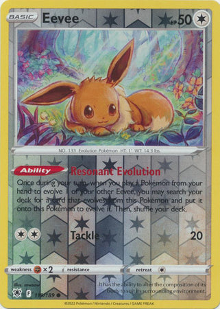 Pokemon Card Astral Radiance 119/189 Eevee Reverse Holo Common