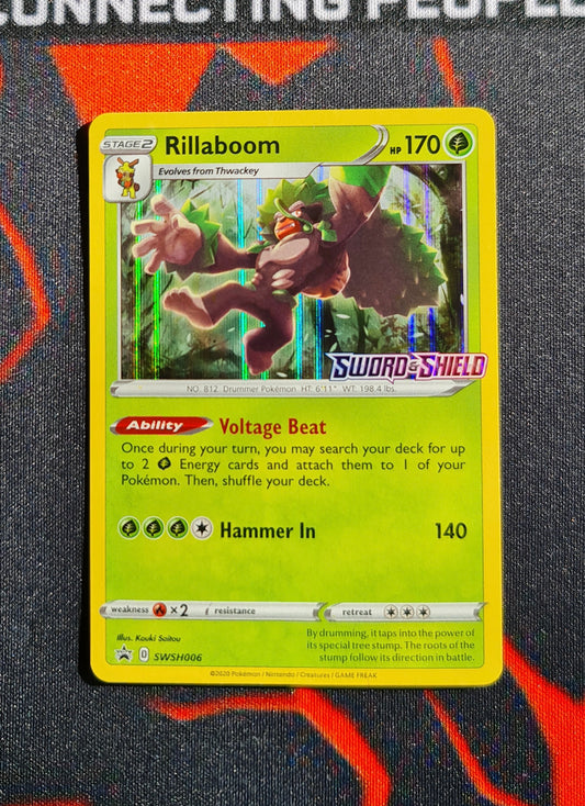 Pokemon Card SWSH Black Star Promos SWSH006 Rillaboom Prerelease promo
