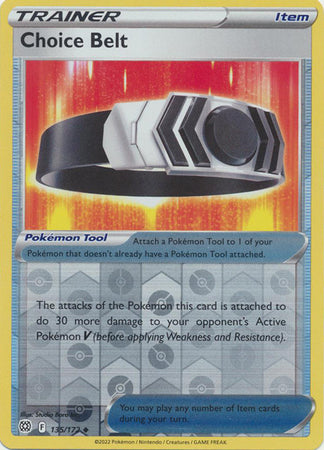 Pokemon Card Brilliant Stars 135/172 Choice Belt Reverse Holo Uncommon