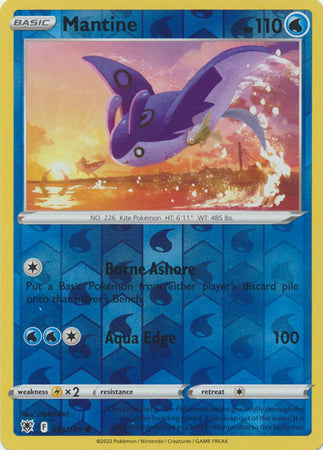 Pokemon Card Astral Radiance 34/189 034/189 Mantine Reverse Holo Common