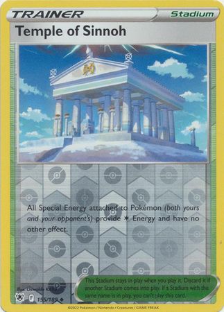 Pokemon Card Astral Radiance 155/189 Temple of Sinnoh Stadium Reverse Holo Uncommon