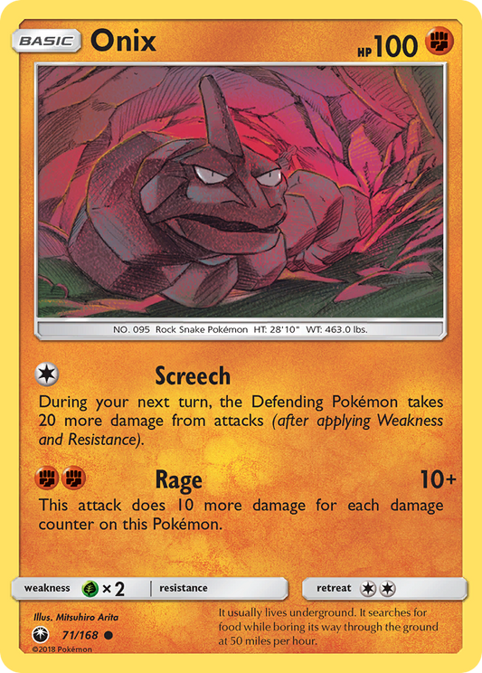 Pokemon Card Celestial Storm  71/168 Onix Pokemon Common *MINT*