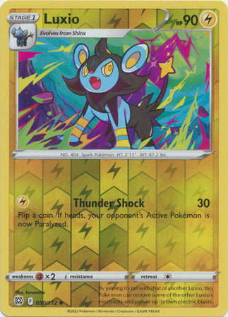 Pokemon Card Brilliant Stars 050/172 50/172 Luxio Reverse Holo Uncommon