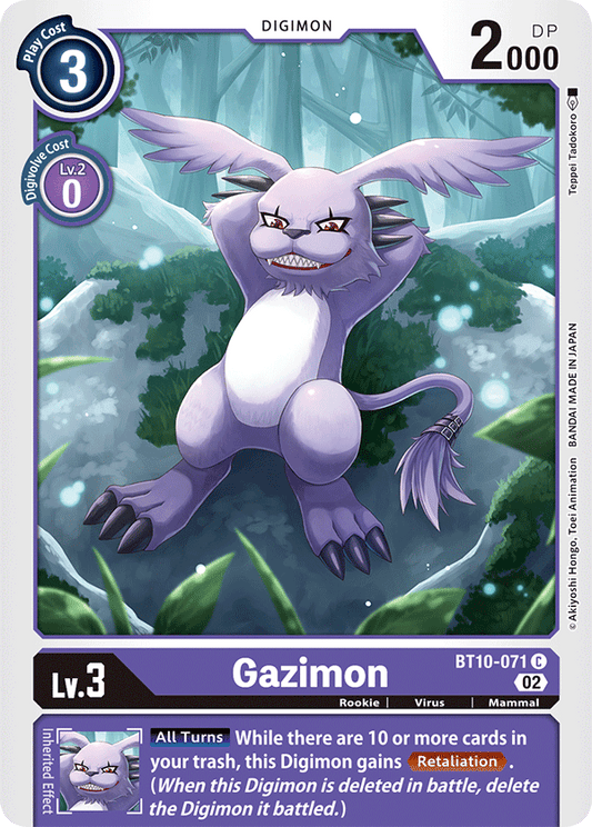 Digimon Card Xros Encounter Gazimon BT10-071 C