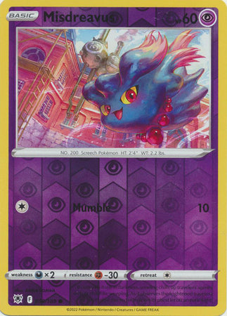 Pokemon Card Astral Radiance 58/189 058/189 Misdreavus Reverse Holo Common