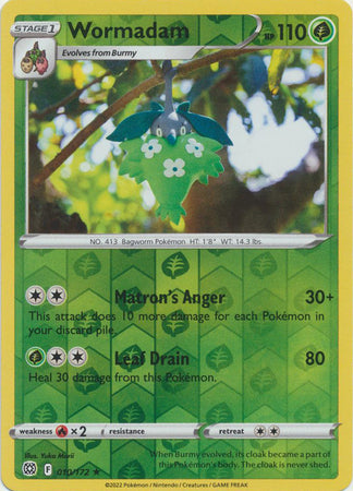 Pokemon Card Brilliant Stars 010/172 10/172 Wormadam Reverse Holo Rare