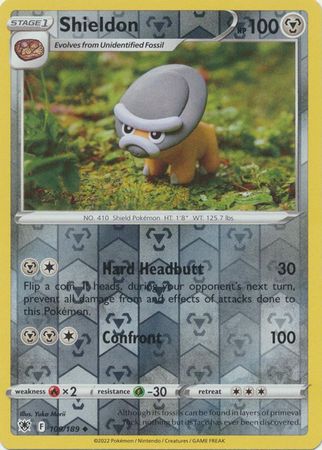 Pokemon Card Astral Radiance 109/189 Shieldon Reverse Holo Uncommon