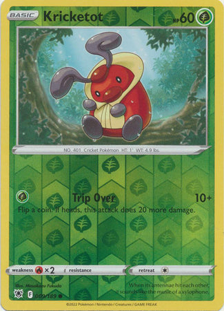 Pokemon Card Astral Radiance 9/189 009/189 Kricketot Reverse Holo Common