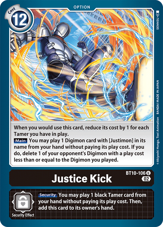 Digimon Card Xros Encounter Justice Kick BT10-106 U