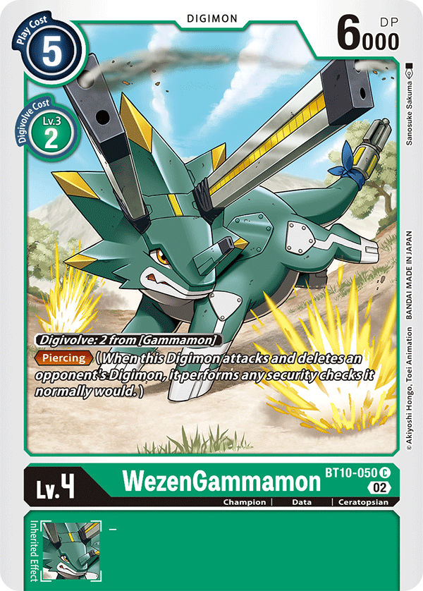 Digimon Card Xros Encounter WezenGammamon BT10-050 C