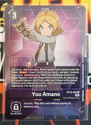 Digimon Card Xros Encounter Yuu Amano Alt Art BT10-093 R
