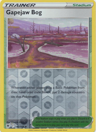 Pokemon Card Astral Radiance 142/189 Gapejaw Bog Stadium Reverse Holo Uncommon