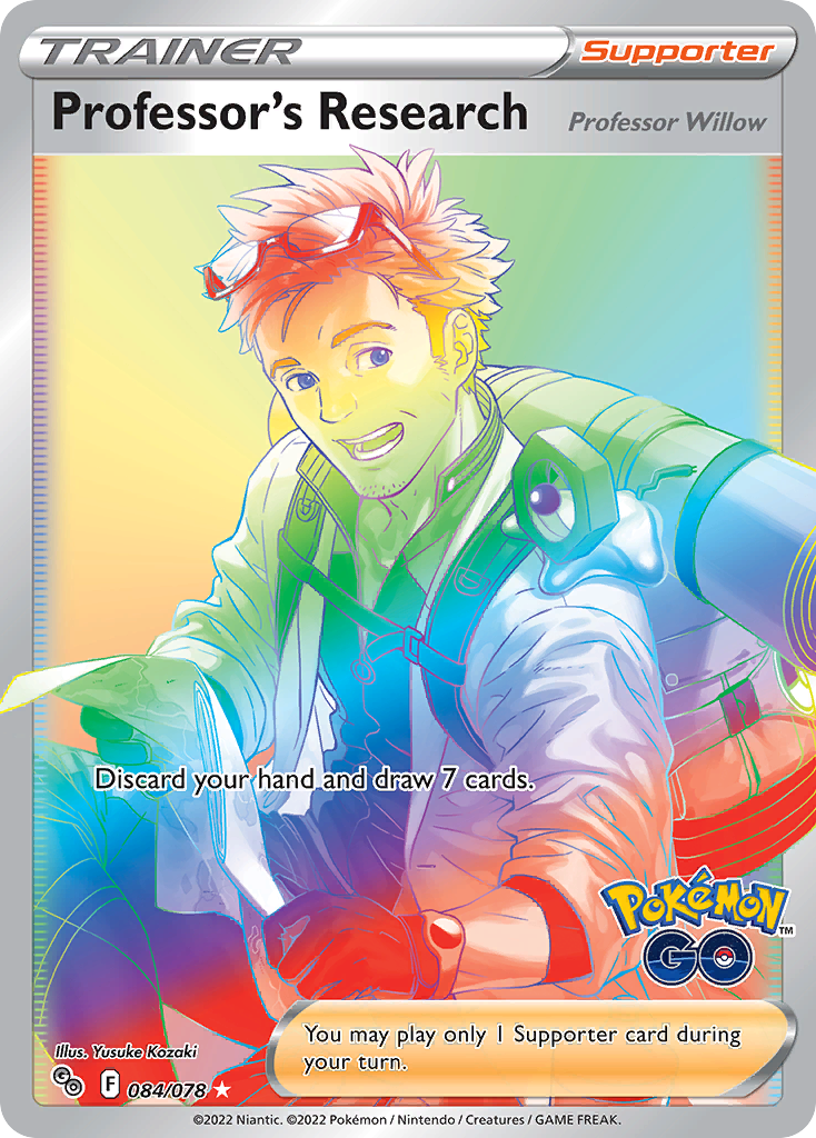 (S) Pokemon Card Pokemon Go 84/78 Professor's Research Supporter Hyper Rare *MINT*