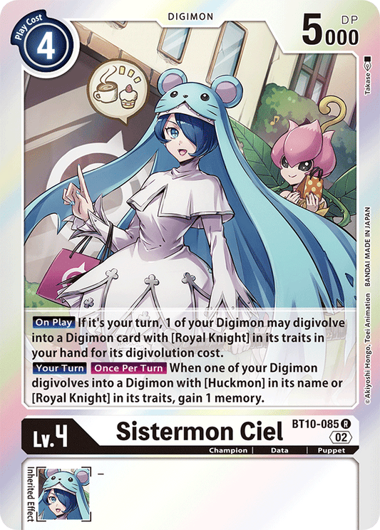 Digimon Card Xros Encounter Sistermon Ciel BT10-085 R