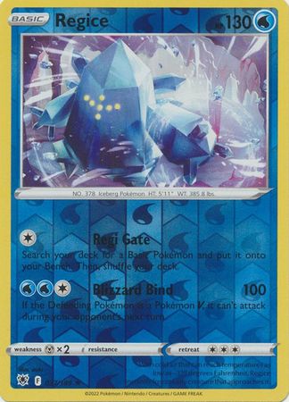 Pokemon Card Astral Radiance 37/189 037/189 Regice Reverse Holo Rare