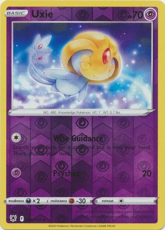 Pokemon Card Astral Radiance 65/189 065/189 Uxie Reverse Holo Uncommon