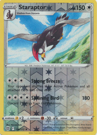 Pokemon Card Brilliant Stars 119/172 Staraptor Reverse Holo Rare