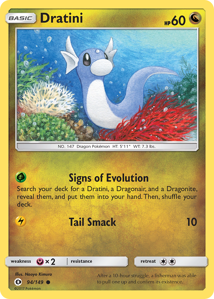 Pokemon Card Sun & Moon 094/149 94/149 Dratini Common *MINT*