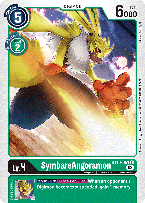 Digimon Card Xros Encounter SymbareAngoramon BT10-051 C