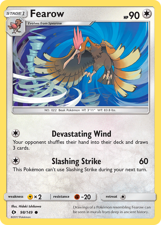 Pokemon Card Sun & Moon 098/149 98/149 Fearow Common *MINT*