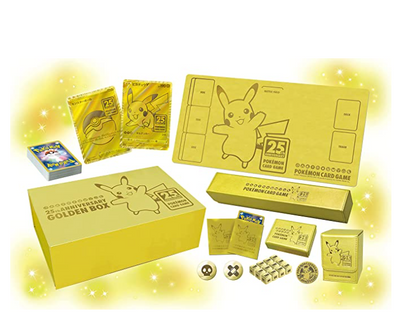 Japanese Pokemon TCG Ultra Limited Edition Gold 25th Anniverary Collector's Box