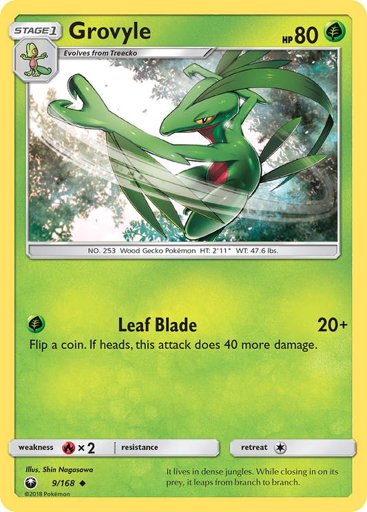 بطاقة بوكيمون Celestial Storm 9/168 Grovyle Pokemon Uncommon *MINT*