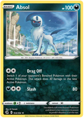 Pokemon Card Fusion Strike 164/264 Absol Rare